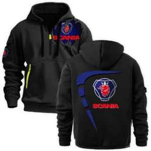 Scania Gift For Truckers Exclusive Logo Fashion Hoodie Half Zipper BLT5225SCA