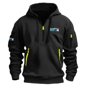 GoPro Photography Videography Exclusive Logo Fashion Hoodie Half Zipper BLNP170724A1GPHHZ