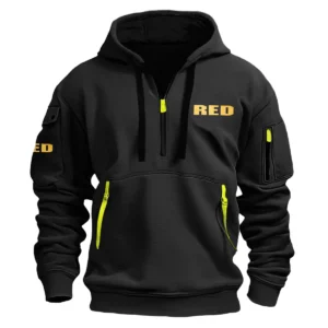 RED Digital Cinema Photography Underwater Camera Exclusive Logo Fashion Hoodie Half Zipper BLPT121124A1REDHHZ