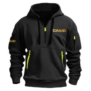 Casio Photography Videography Exclusive Logo Fashion Hoodie Half Zipper BLPT271024A2CSHHZ