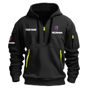 Scania Gift For Trucker Exclusive Logo Fashion Hoodie Half Zipper BLT18125SCA