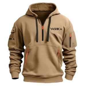 Yashica Photography Videography Exclusive Logo Fashion Hoodie Half Zipper BLPT280924A2YSCHHZ
