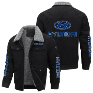 Hyundai Trucks Gift For Trucker Exclusive Logo Thickened Corduroy Jacket BLT20125HD