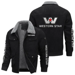 Western Star Gift For Trucker Exclusive Logo Thickened Corduroy Jacket BLT20125WS