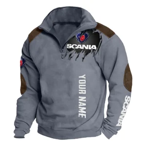 Scania Gift For Truckers Exclusive Logo Tactical Quarter-Zip Sweatshirt BLT6225SCA