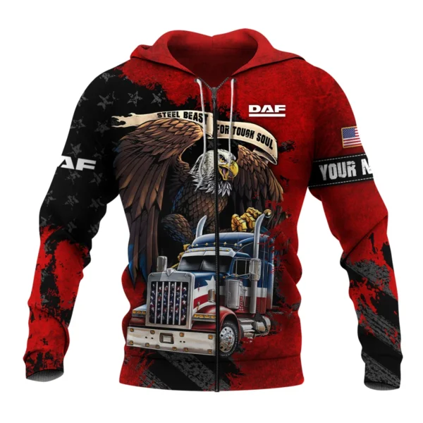 DAF Trucks Gift For Truckers Exclusive Logo Zipper Hoodie BLT11225A1DAFZHD