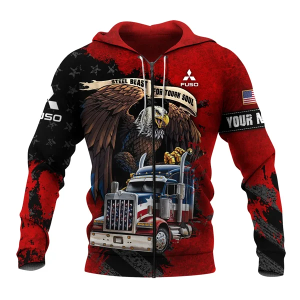 Fuso Gift For Truckers Exclusive Logo Zipper Hoodie BLT11225A1FUSZHD