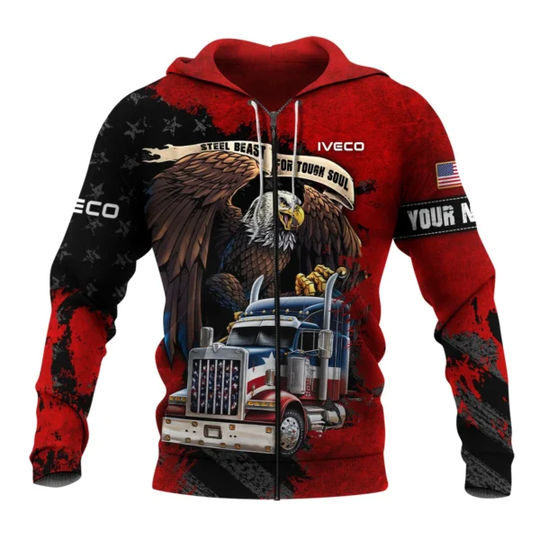 Iveco Gift For Truckers Exclusive Logo Zipper Hoodie BLT11225A1IVCZHD
