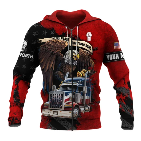 Kenworth Gift For Truckers Exclusive Logo Zipper Hoodie BLT11225A1KWZHD