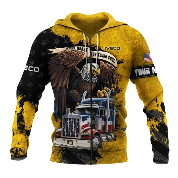 Iveco Gift For Truckers Exclusive Logo Zipper Hoodie BLT11225A2IVCZHD