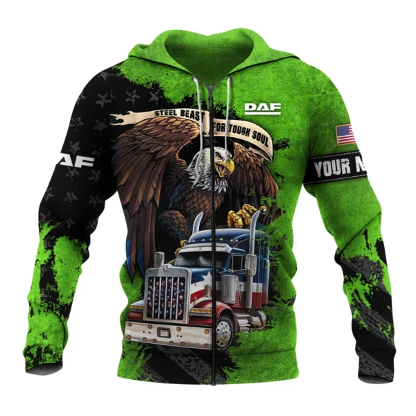 DAF Trucks Gift For Truckers Exclusive Logo Zipper Hoodie BLT11225A4DAFZHD