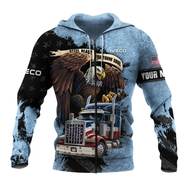 Iveco Gift For Truckers Exclusive Logo Zipper Hoodie BLT11225A5IVCZHD