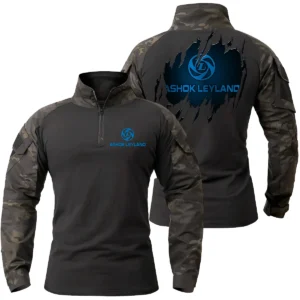 Ashok Leyland Gift For Truckers Exclusive Logo Patchable Military Combat Shirt Long Sleeve BLT2225AL