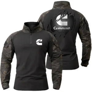 Cummins Gift For Truckers Exclusive Logo Patchable Military Combat Shirt Long Sleeve BLT2225CM