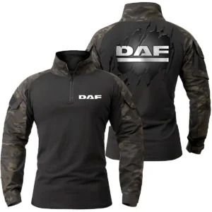 DAF Trucks Gift For Truckers Exclusive Logo Patchable Military Combat Shirt Long Sleeve BLT2225DAF