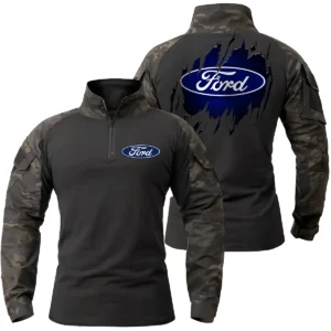 Ford Trucks Gift For Truckers Exclusive Logo Patchable Military Combat Shirt Long Sleeve BLT2225FT
