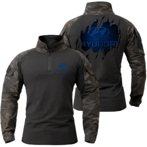 Hyundai Trucks Gift For Truckers Exclusive Logo Patchable Military Combat Shirt Long Sleeve BLT2225HD