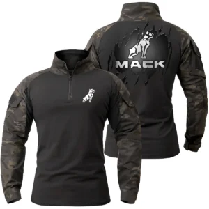 Mack Trucks Gift For Truckers Exclusive Logo Patchable Military Combat Shirt Long Sleeve BLT2225MT