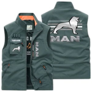 MAN Truck Gift For Truckers Exclusive Logo Outdoor Vest BLT14225MAN