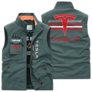 Tesla Semi Gift For Truckers Exclusive Logo Outdoor Vest BLT14225TES