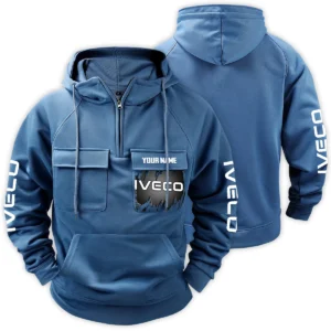 Iveco Gift For Truckers Exclusive Logo Tactical Quarter Zip Hoodie BLT3225IVC
