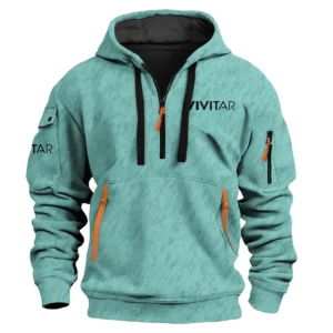 Vivitar Photography Videography Exclusive Logo Fashion Hoodie Half Zipper BLPT10225VVT