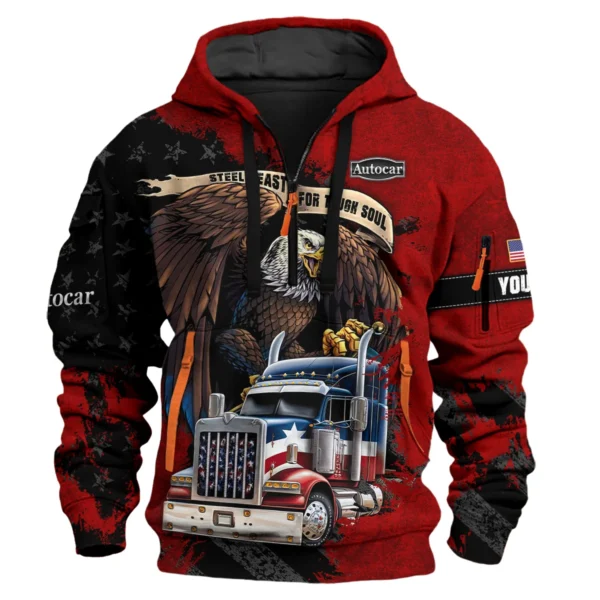 Autocar Trucks Gift For Truckers Exclusive Logo Hoodie Half Zip BLT11225A1ATC3HZ