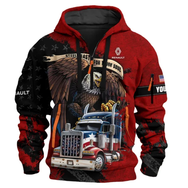 Renault Trucks Gift For Truckers Exclusive Logo Hoodie Half Zip BLT11225A1RT3HZ