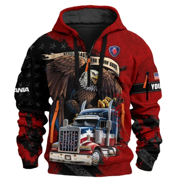 Scania Gift For Truckers Exclusive Logo Hoodie Half Zip BLT11225A1SCA3HZ