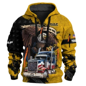 DAF Trucks Gift For Truckers Exclusive Logo Hoodie Half Zip BLT11225A2DAF3HZ
