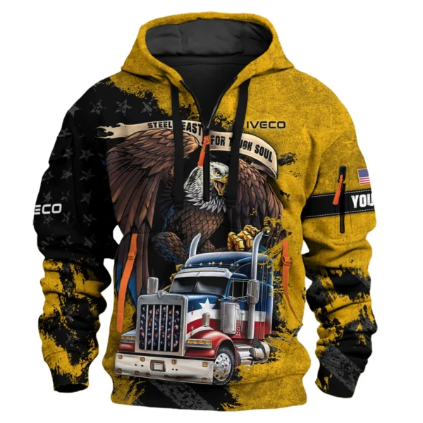 Iveco Gift For Truckers Exclusive Logo Hoodie Half Zip BLT11225A2IVC3HZ