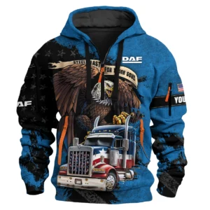 DAF Trucks Gift For Truckers Exclusive Logo Hoodie Half Zip BLT11225A3DAF3HZ