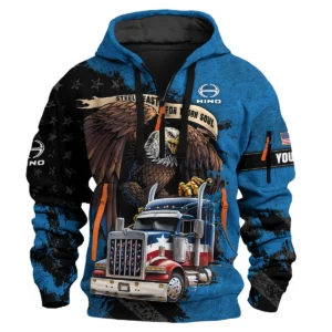 Hino Motors Gift For Truckers Exclusive Logo Hoodie Half Zip BLT11225A3HN3HZ