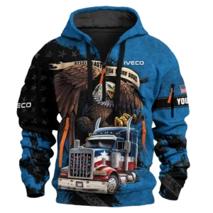 Iveco Gift For Truckers Exclusive Logo Hoodie Half Zip BLT11225A3IVC3HZ