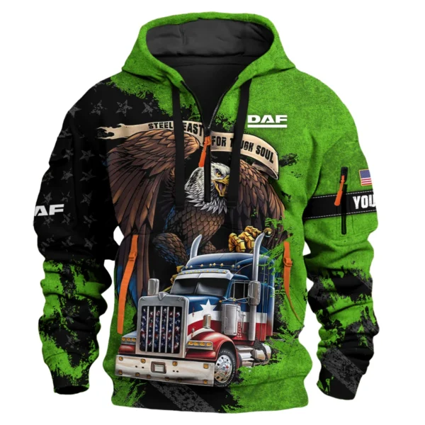 DAF Trucks Gift For Truckers Exclusive Logo Hoodie Half Zip BLT11225A4DAF3HZ
