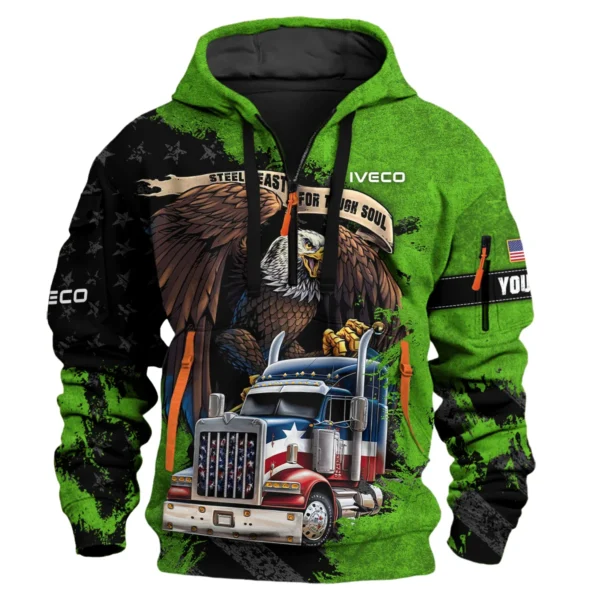 Iveco Gift For Truckers Exclusive Logo Hoodie Half Zip BLT11225A4IVC3HZ