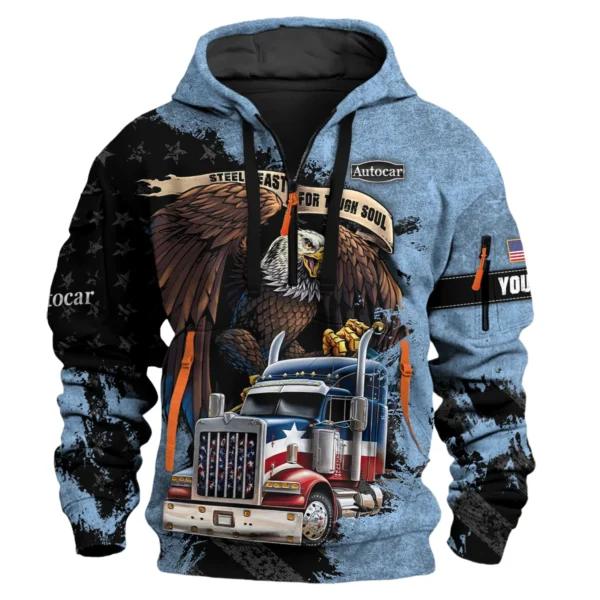 Autocar Trucks Gift For Truckers Exclusive Logo Hoodie Half Zip BLT11225A5ATC3HZ