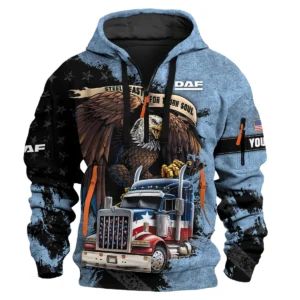 DAF Trucks Gift For Truckers Exclusive Logo Hoodie Half Zip BLT11225A5DAF3HZ