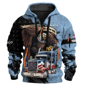 Iveco Gift For Truckers Exclusive Logo Hoodie Half Zip BLT11225A5IVC3HZ