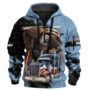 Kamaz Gift For Truckers Exclusive Logo Hoodie Half Zip BLT11225A5KMZ3HZ