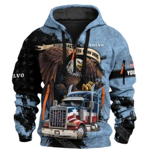 Volvo Trucks Gift For Truckers Exclusive Logo Hoodie Half Zip BLT11225A5VV3HZ