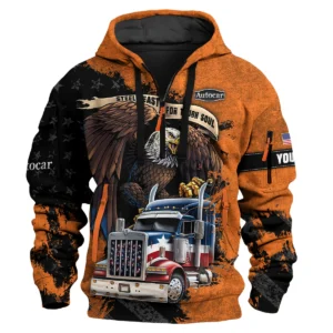 Autocar Trucks Gift For Truckers Exclusive Logo Hoodie Half Zip BLT11225A6ATC3HZ