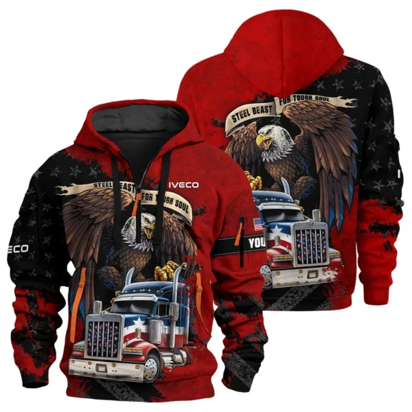 Iveco Gift For Truckers Exclusive Logo Hoodie Half Zip BLT11225A1IVC3HZ