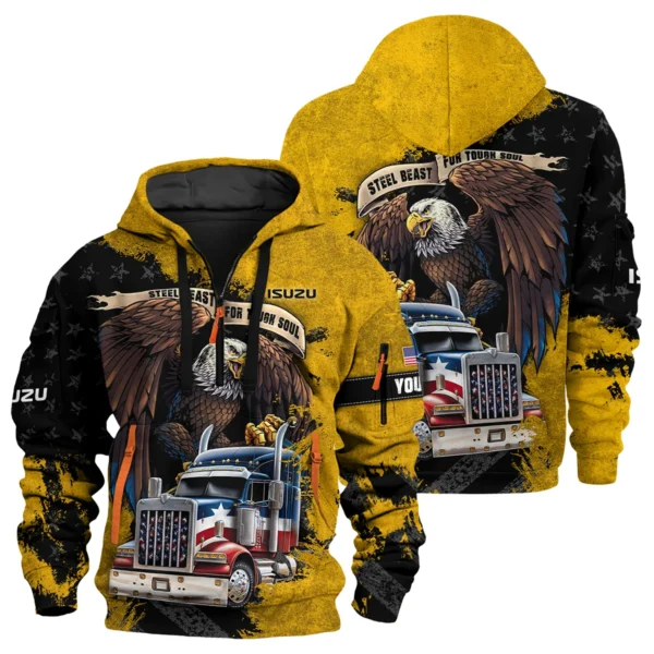 Isuzu Trucks Gift For Truckers Exclusive Logo Hoodie Half Zip BLT11225A2ISZ3HZ