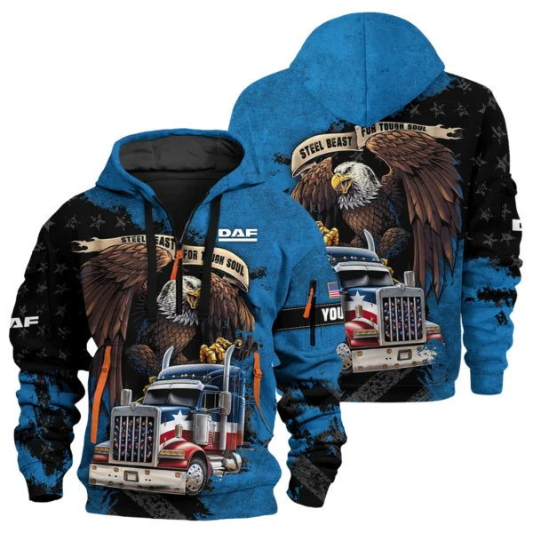 DAF Trucks Gift For Truckers Exclusive Logo Hoodie Half Zip BLT11225A3DAF3HZ