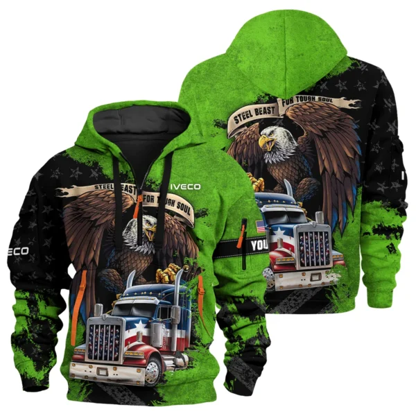 Iveco Gift For Truckers Exclusive Logo Hoodie Half Zip BLT11225A4IVC3HZ