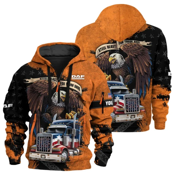 DAF Trucks Gift For Truckers Exclusive Logo Hoodie Half Zip BLT11225A6DAF3HZ