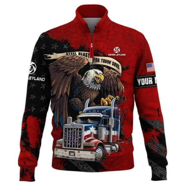Ashok Leyland Gift For Truckers Quarter-Zip Jacket All Over Prints BLT11225A1ALQTZ
