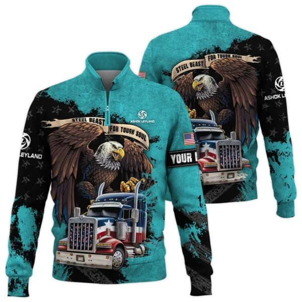 Ashok Leyland Gift For Truckers Quarter-Zip Jacket All Over Prints BLT11225A8ALQTZ