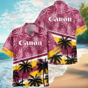 Customize Nikon-Canon-Your Logo Brand Palm And Monstera Leaves Hawaiian Clothing All Over Prints Summer Gift For Photographers BL1125A15